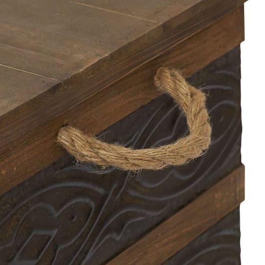 Household Essentials Embossed Decorative Trunk (Large)